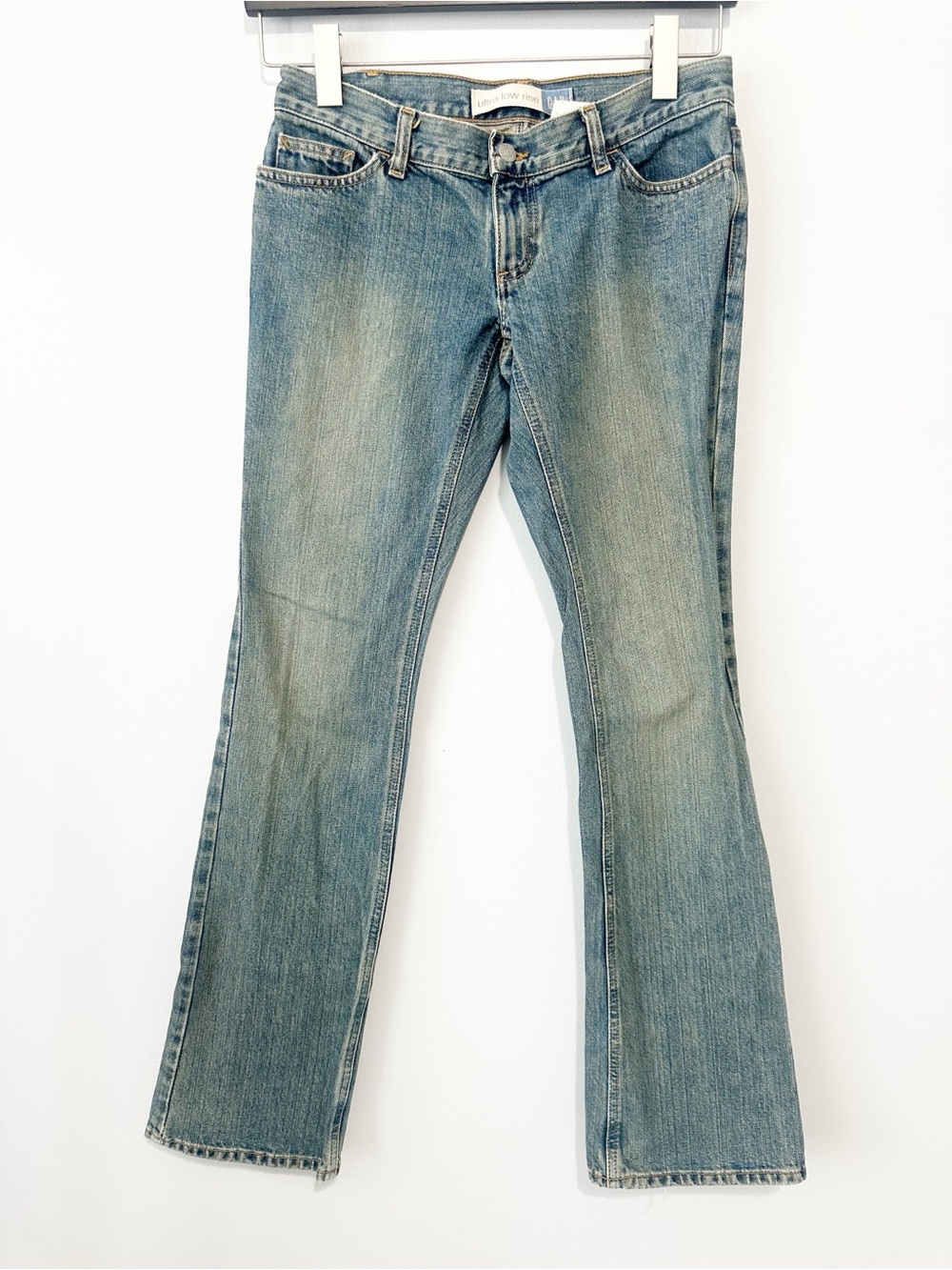 GAP Vintage ultra low rise Jeans blue denim flare size 4 Y2K